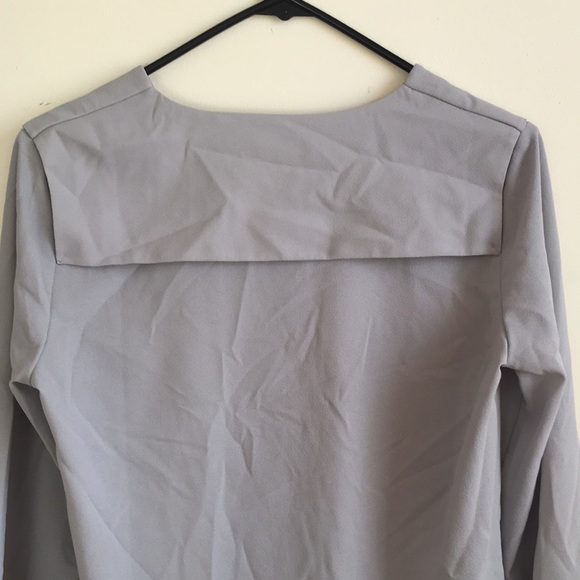 Cooper & Ella Light grey Amy Button Down Long Sleeve Blouse Size S - Picture 3 of 10
